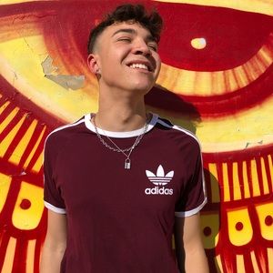 Maroon adidas shirt